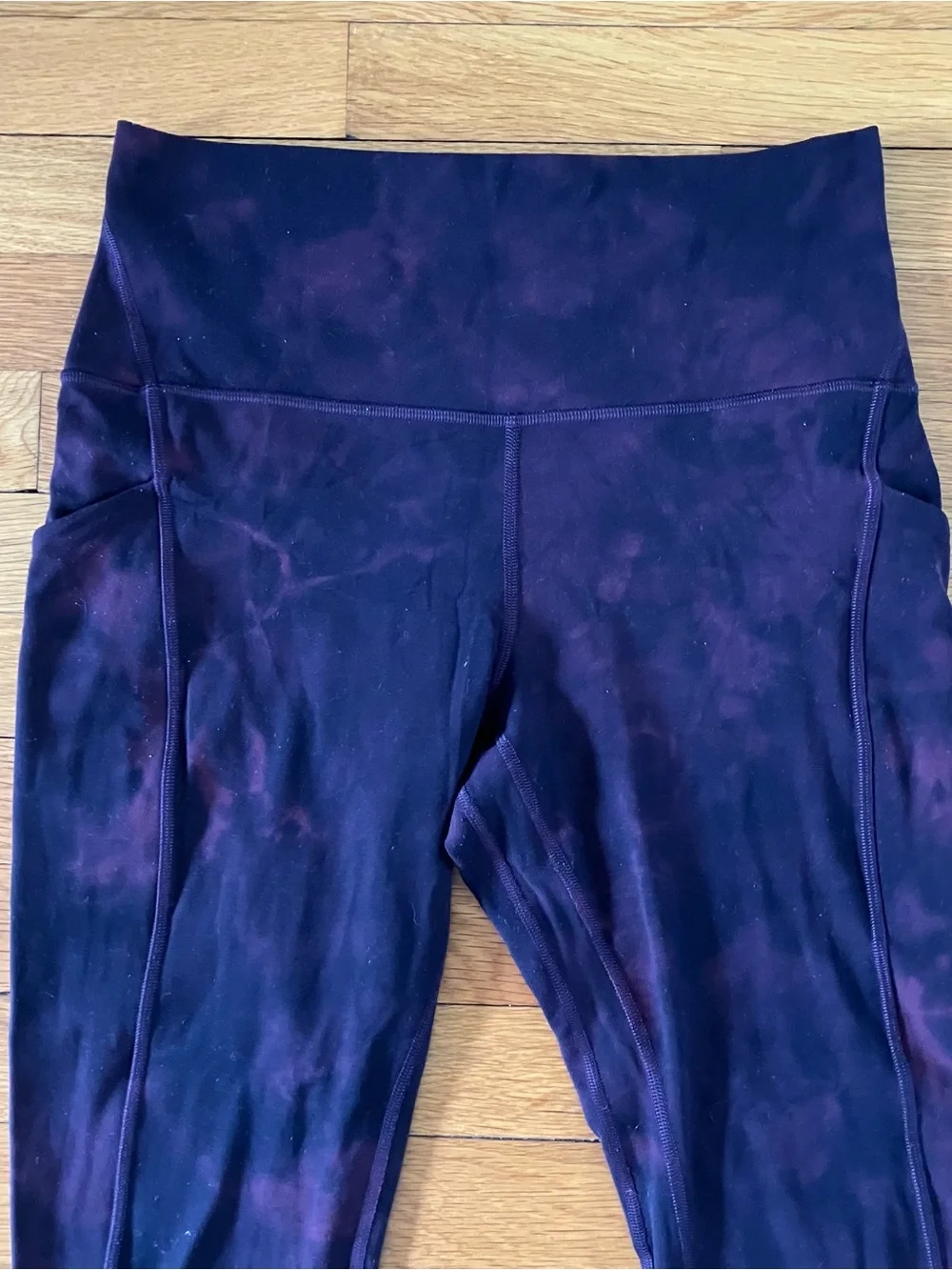 Lululemon Maroon Black Diamond Dye Align High-Rise Pant Leggings Pockets 10